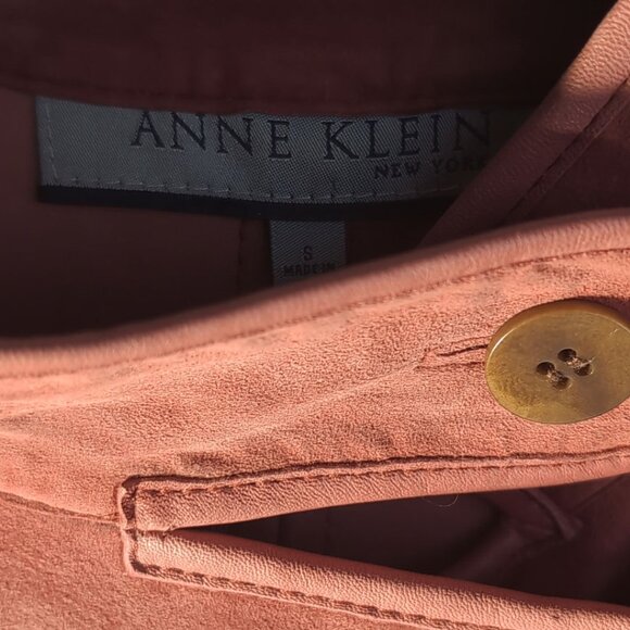 Vintage Anne Klein Suede leather Moto jacket Size Small Vintage 80s - Picture 4 of 8